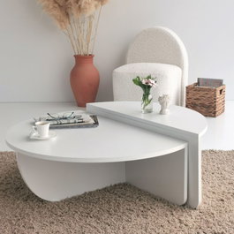 Hanah Home Podium - Mesa de centro Blanca
